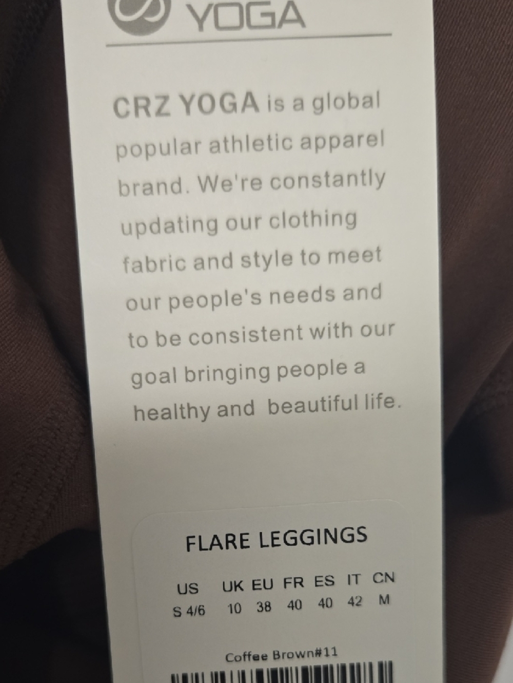 CRZ YOGA Chocolate Brown Boot-Cut Yoga Pants - Picture 6 of 6